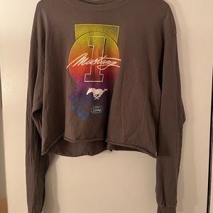 Ford mustang long sleeve crop top